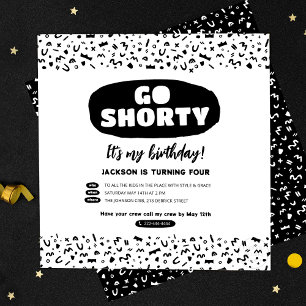Go shorty 90s Hip Hop Rap Birthday Invitation
