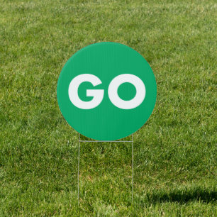 Go Sign Home Garden Yard Sign 
