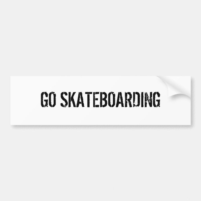 GO SKATEBOARDING BUMPER STICKER (Front)
