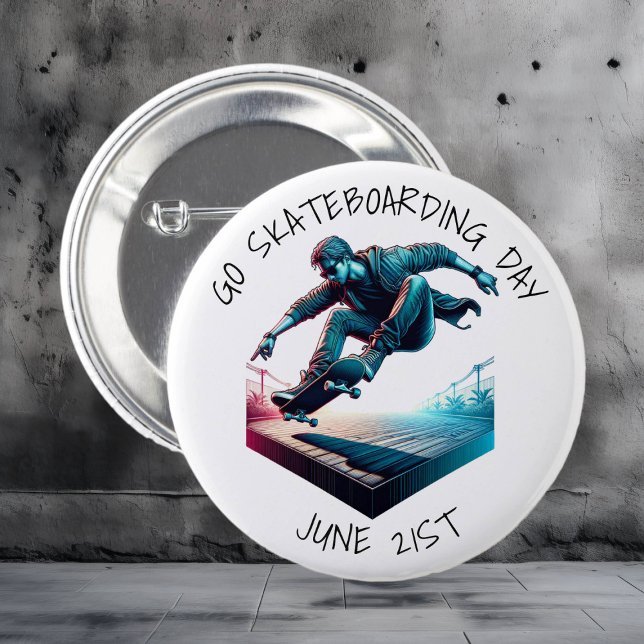 Go Skateboarding Day |  Button (Creator Uploaded)