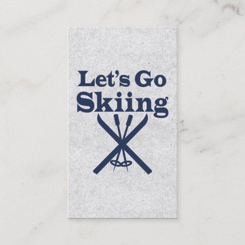 Go Skiing Business Card Templates