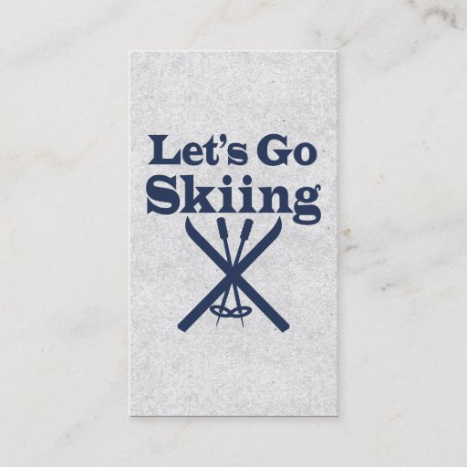 Customizable Go Skiing Business Card Templates