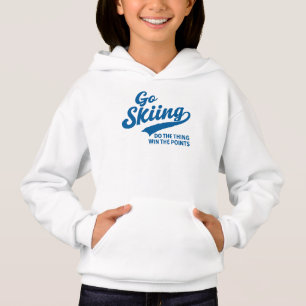 Go Skiing – Minimal Winter Sports Typography Desig Hoodie