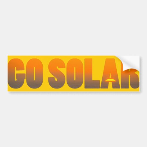 Go Solar Bumper Sticker