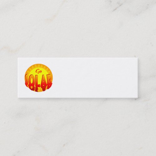 Go Solar Saying Business Card Template