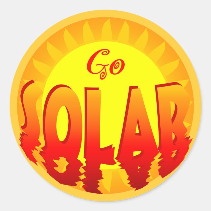 Go Solar Slogan Sticker | Zazzle.com