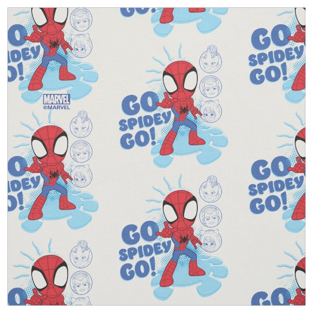 Go Spidey Go! Spidey Sense Tingling Fabric (Swatch)