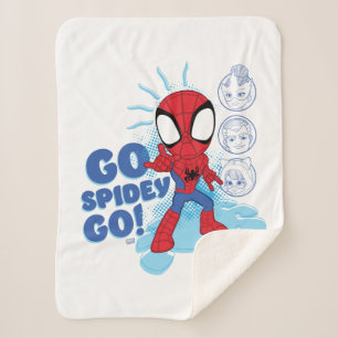 Go Spidey Go! Spidey Sense Tingling Sherpa Blanket