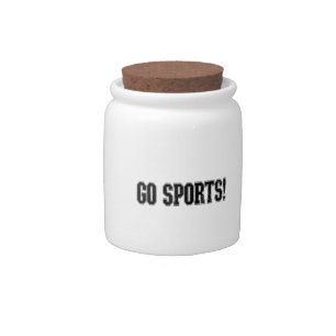 Go Sports! Funny Vintage Sports Sport Fan Go Sport Candy Jar