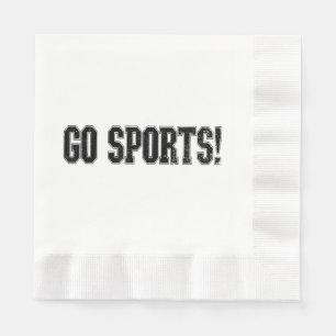 Go Sports! Funny Vintage Sports Sport Fan Go Sport Napkins