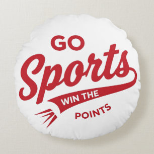 Go Sports Win the Points Round Pillow
