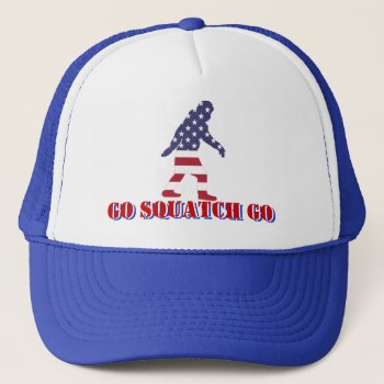 Go Squatch Go U.s.a Trucker Hat by customizedgifts at Zazzle