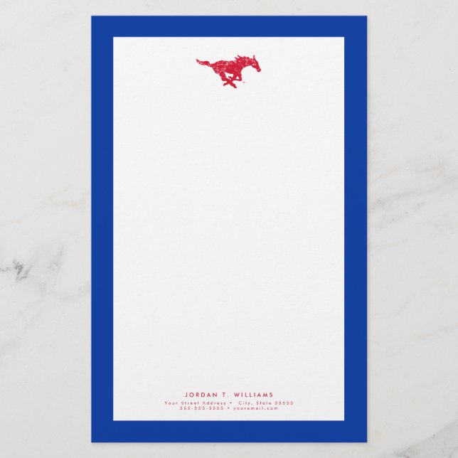Go Stangs Vintage Distressed Stationery (Front)