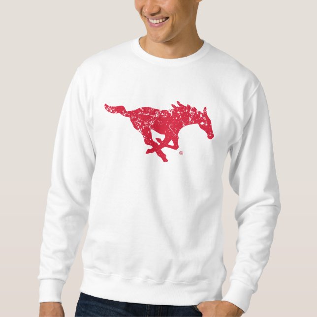 Go Stangs Vintage Distressed Sweatshirt (Front)