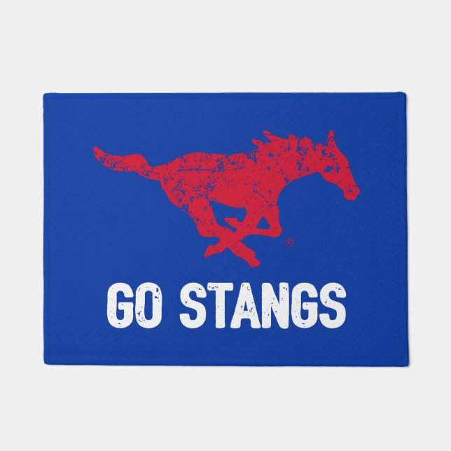 Go Stangs Vintage Doormat (Front)