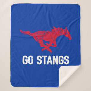 Go Stangs Vintage Sherpa Blanket
