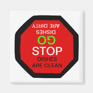 Go Stop Clean Dirty Dishwasher Magnet
