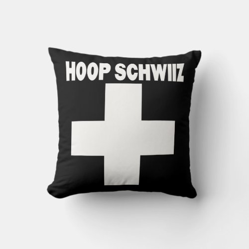 Go Switzerland Swiss Football Soccer Ball Travel Throw Pillow