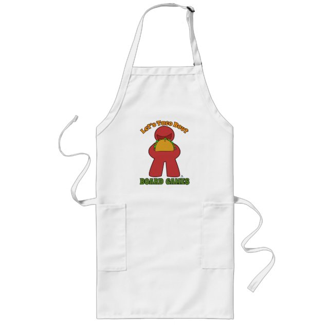 Go Taco Bout Board Games Meeple Humor Art Long Apron (Front)