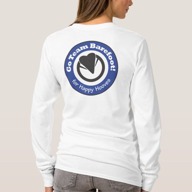 Go Team Barefoot! Ladies Longsleeve Tee (Back)