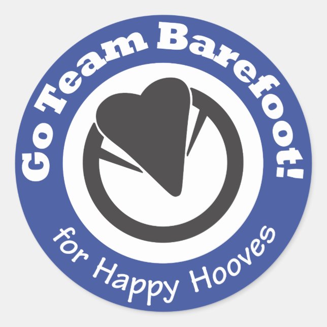 Go Team Barefoot! Sticker (Front)