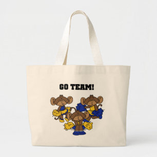 Go Team Blue and Gold T-shirts and Gifts Large Tote Bag