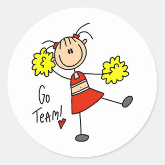 Cheerleader Stick People Stickers | Zazzle