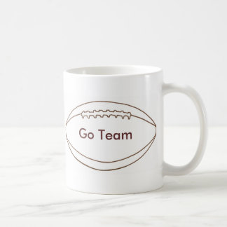 Go Team Custom Football Outline mugs