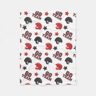 Go Team Football Helmet Fleece Blanket