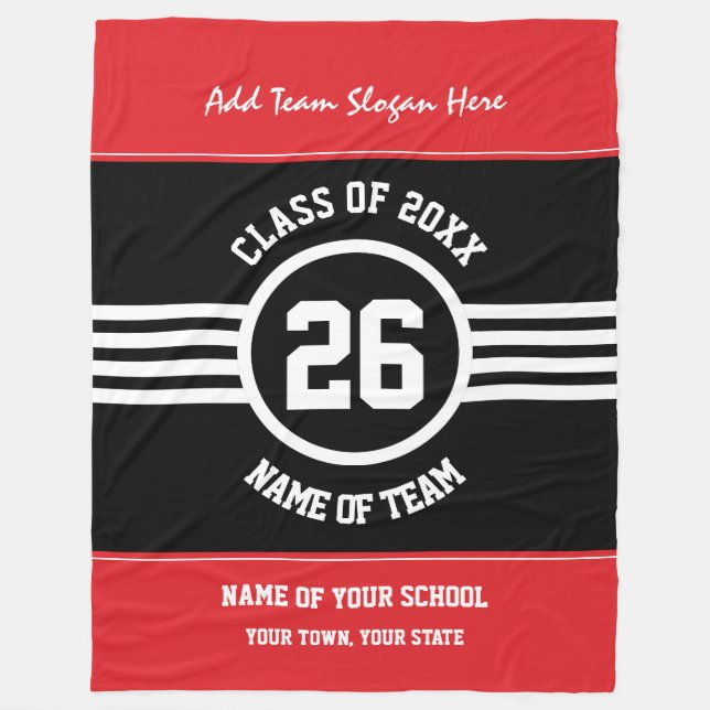 Go Team Keep Warm at Ball Games Varsity Spirit Fleece Blanket (Front)