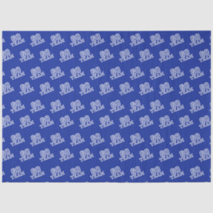 Go Team Word Art in Blue Tissue Paper