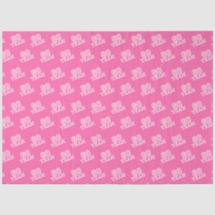 Go Team Word Art in Pink Tissue Paper