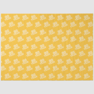 Go Team Word Art in Yellow Tissue Paper