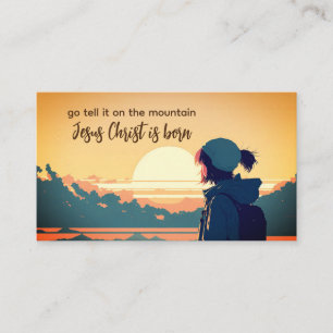Go Tell it on the Mountain Jesus Christ is Born Business Card