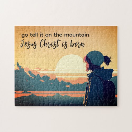 Go Tell it on the Mountain Jesus Christ is Born  Jigsaw Puzzle