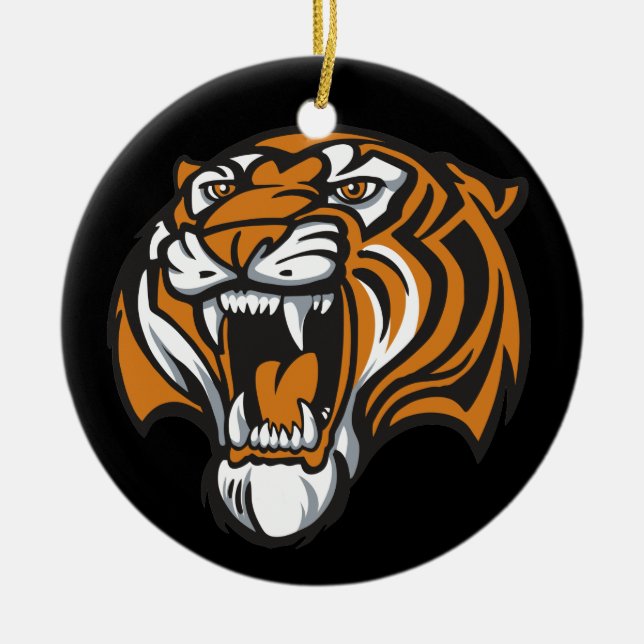 Go Tiger - Graduation - SRF Ceramic Ornament (Front)