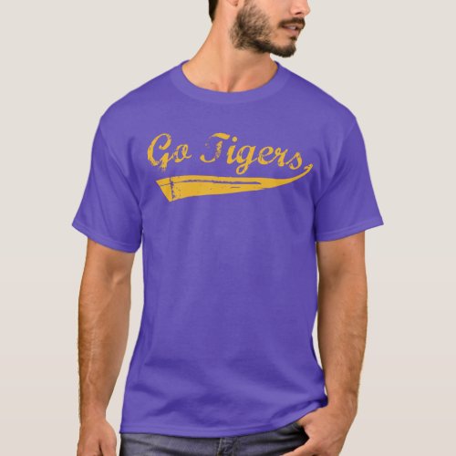Go Tigers Vintage Gold T_Shirt
