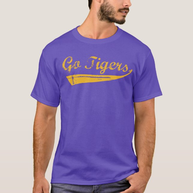 Go Tigers Vintage (Gold) T-Shirt (Front)