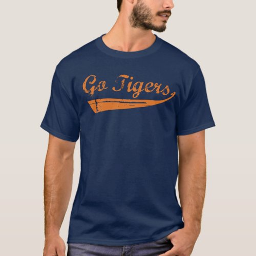 Go Tigers Vintage Orange T_Shirt