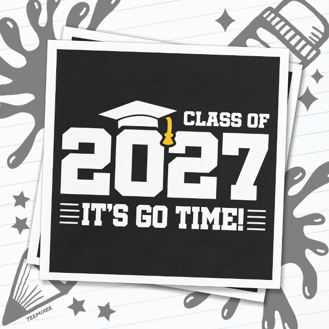 Go Time Graduation Quote Senior Class of 2027 Napkins (Creator Uploaded)