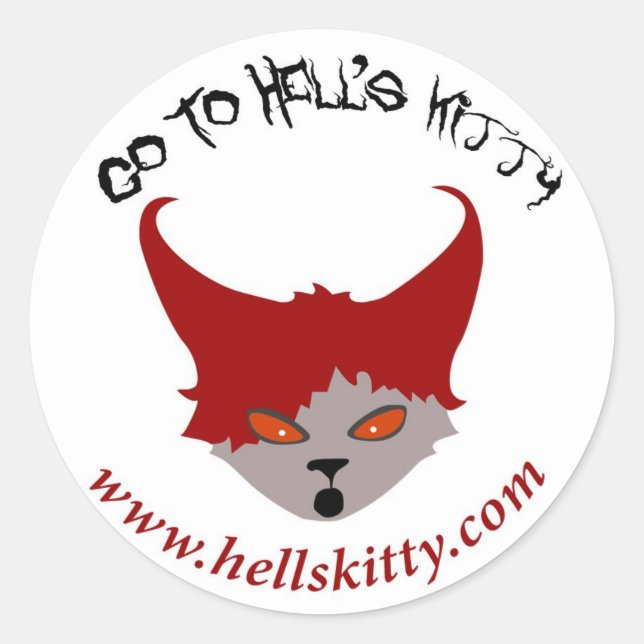 Go to Hell's Kitty Sticker (Front)