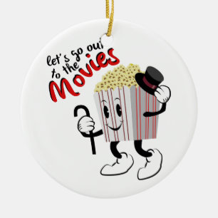 Go To Movies Ceramic Ornament