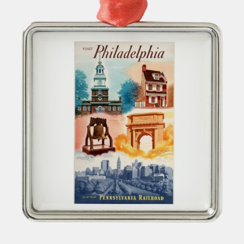 Go To Philaon The Pennsylvania Railroad   Metal Ornament