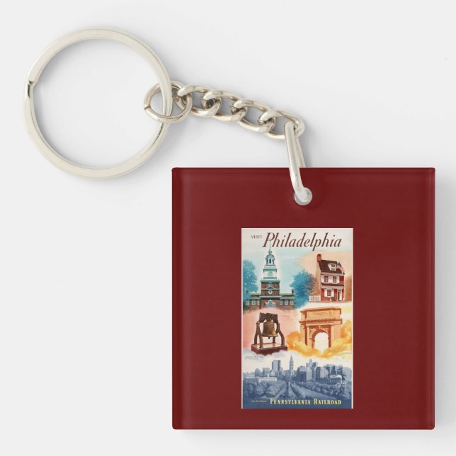 Go to Philadelphia on The PRR  Keychain (Front)