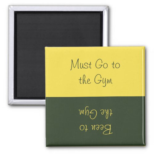 Go to the Gym Exercise Reversible Magnet