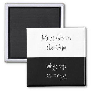 Go to the Gym Fitness Reversible Magnet