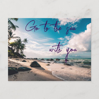 Go to the sea postcard
