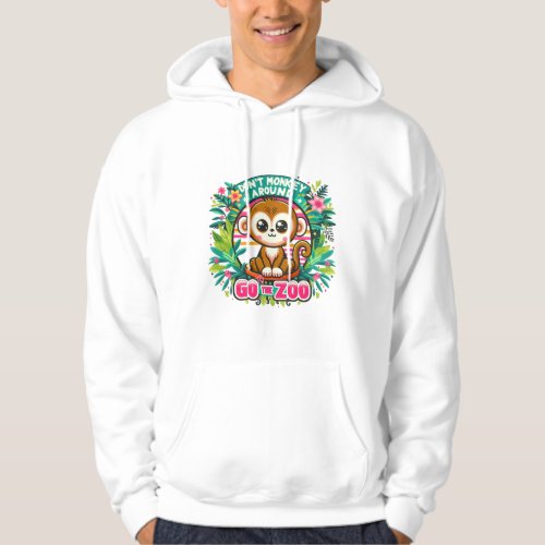 Go to the zoo monkey illustration hoodie