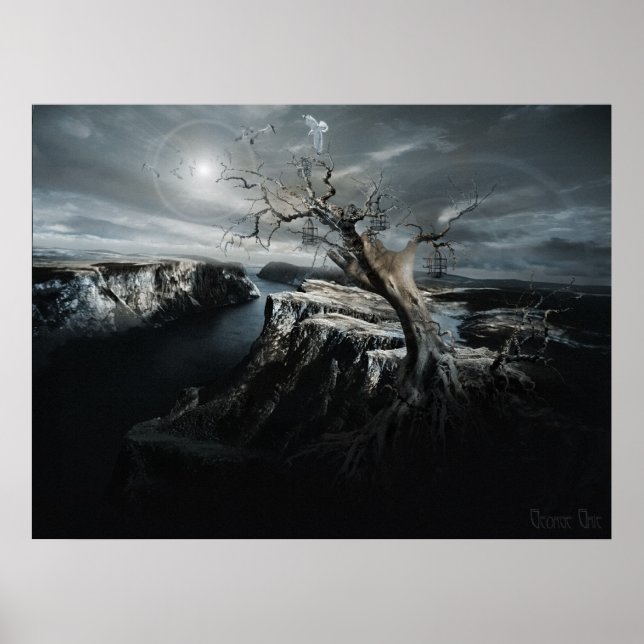 Go toward the light,  neosurrealism poster print (Front)