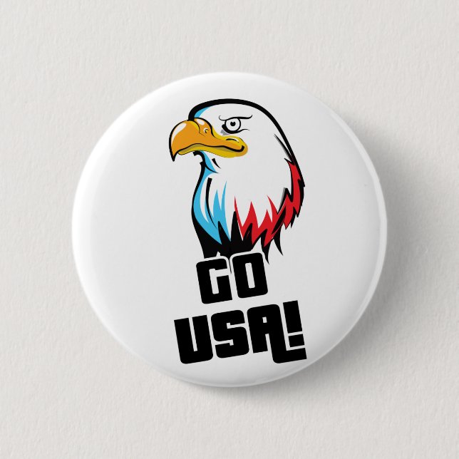 Go USA! american Eagle Button (Front)